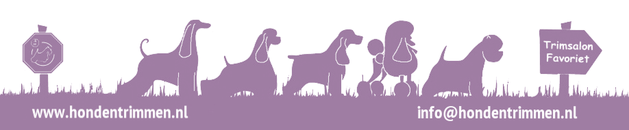Silhouetten van verschillende hondenrassen, illustratie van Hondentrimsalon Favoriet